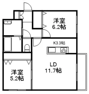 COZY PLACE 栄通【401号室】の間取り