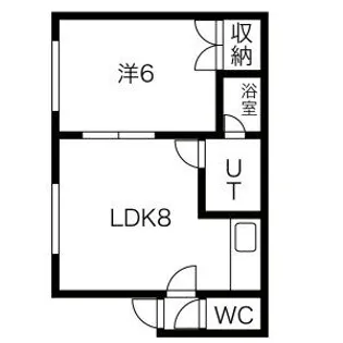 ラ・カーサ・コモダ【102号室】の間取り