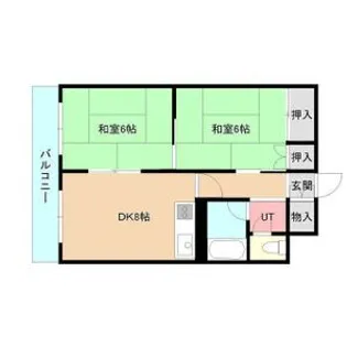 フレクション麻生【1階】の間取り