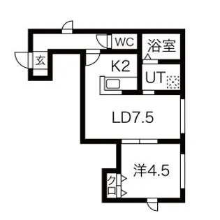 サンテラス元町【101号室】の間取り