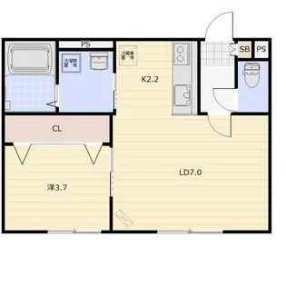 CLASSIK Shiroishi(クラシック シロイシ)【3階】の間取り