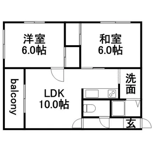 エクセレンス北郷【2階】の間取り