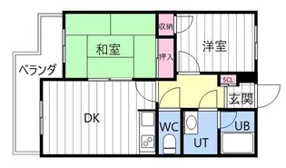 コーポ佐野富月寒東【303号室】の間取り