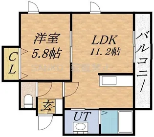 パラディーゾ412【3階】の間取り