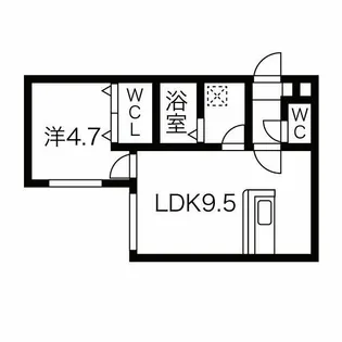 北海道札幌市白石区南郷通16丁目北【マンション】の間取り