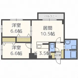 ウィンディ・ウィローズN15【3階】の間取り