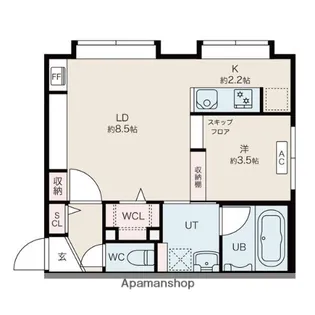 北海道札幌市北区北二十八条西15丁目【マンション】の間取り