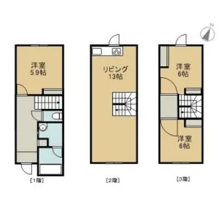 北海道札幌市東区北四十二条東15丁目【テラスハウス】の間取り