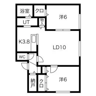 ルミエール共和III【2階】の間取り