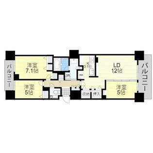 クリーンリバーフィネス札幌ミッドステージ サウス【4階】の間取り