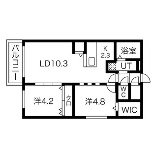 ベラージオ北22条【4階】の間取り