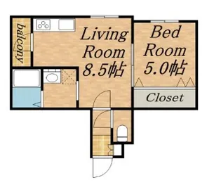 グランディール南郷13【406号室】の間取り