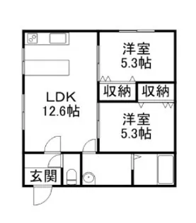 ビラ・レジリア美香保【3階】の間取り