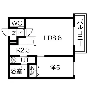 メイユール18【205号室】の間取り