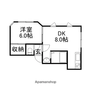 瀬比亜館北10条【202号室】の間取り