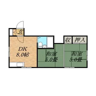 北洋ハイツ21【201号室】の間取り