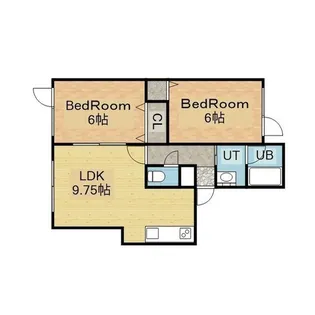 ラ・フォルセN30【202号室】の間取り