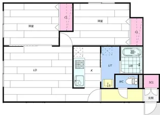 MODEST篠路【102号室】の間取り