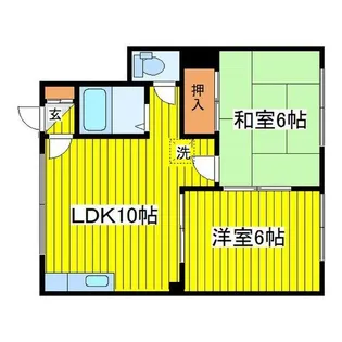 シャトー林【2号室】の間取り
