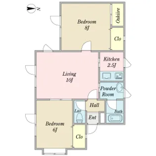 ΑNEXTウールー【101号室】の間取り
