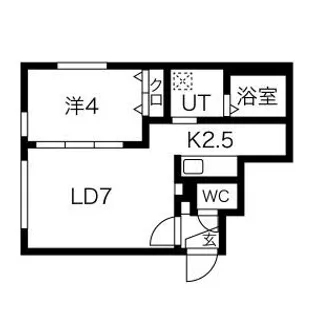 ラフィーネ環状通東【2階】の間取り