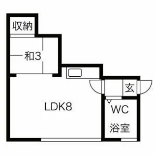 中西ビル【3号室】の間取り