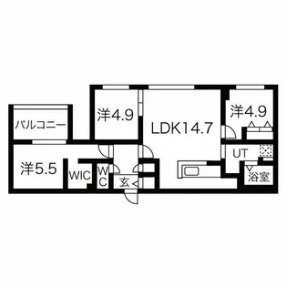 カサトレス元町【2階】の間取り