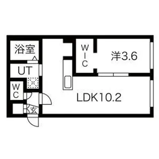 1LDKの間取り画像