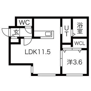 NOBLE HILL 南郷通【1階】の間取り