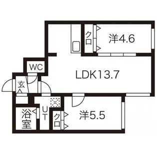 ブランシャールKT&Y麻生【2階】の間取り