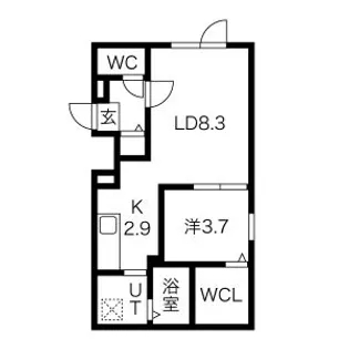 LiveaseN16【102号室】の間取り