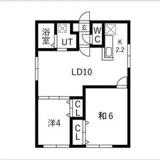サンシティー篠路【106号室号室】の間取り