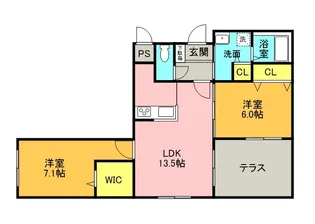ライズステージ元町【1階】の間取り