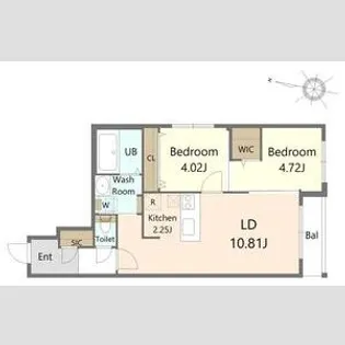 ALIVIS北23条【2階】の間取り