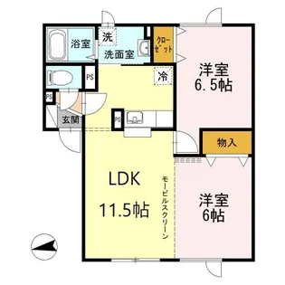 プリミエール イースト【205号室】の間取り