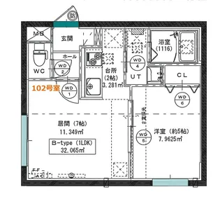 FOREST PARK 南郷13【1階】の間取り