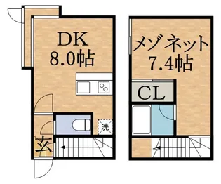 パレス麻生A【105号室】の間取り