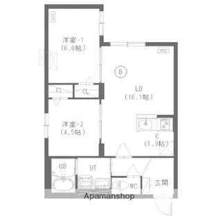 北海道札幌市白石区本郷通5丁目南【マンション】の間取り