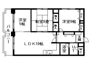 アーバンコート武蔵野【1001号室】の間取り