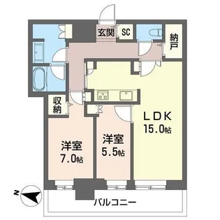 ONE札幌ステーションタワー【1303号室】の間取り