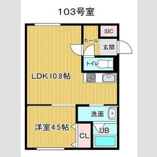 Junesse北18条(ジュネス北18条)【4階】の間取り