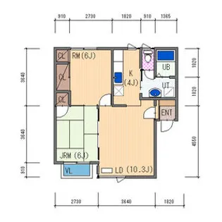 グリーンパークヴィレッジA【201号室】の間取り
