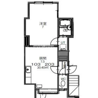 エージ麻生【103号室】の間取り