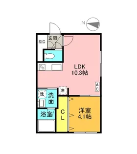 メルヴェーユ麻生【4階】の間取り