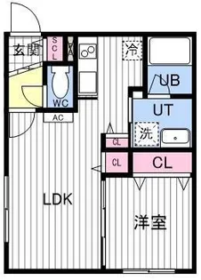 ASTER S14【101号室】の間取り
