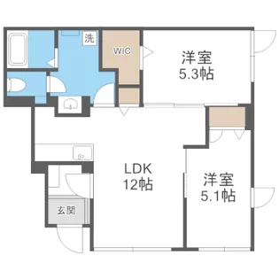グルワール本町【1階】の間取り