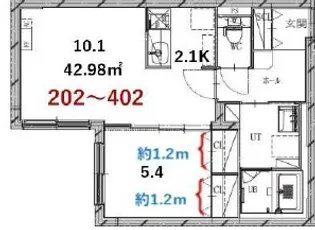 POMMERAIE北13条(ポムレ北13条)【3階】の間取り