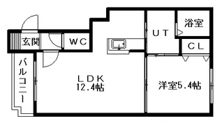 グランメール環状通東B【402号室】の間取り
