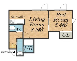 サンセット【102号室】の間取り