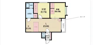 フラット佳月【3階】の間取り